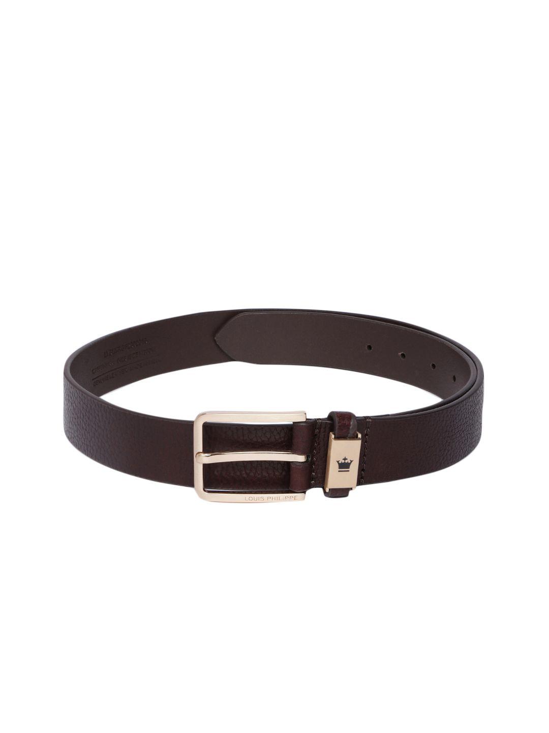 louis philippe sport men solid leather belt