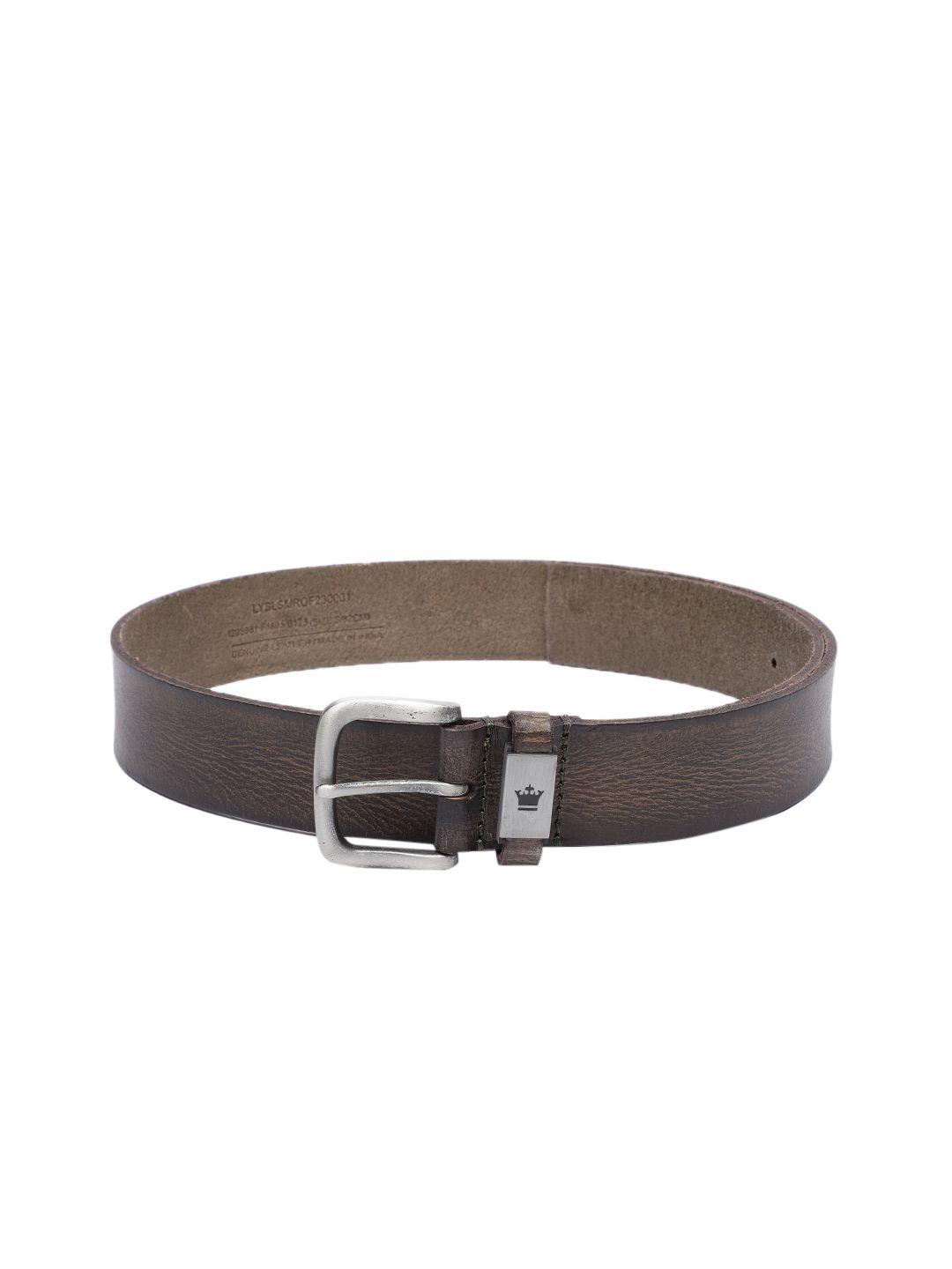 louis philippe sport men solid leather belt