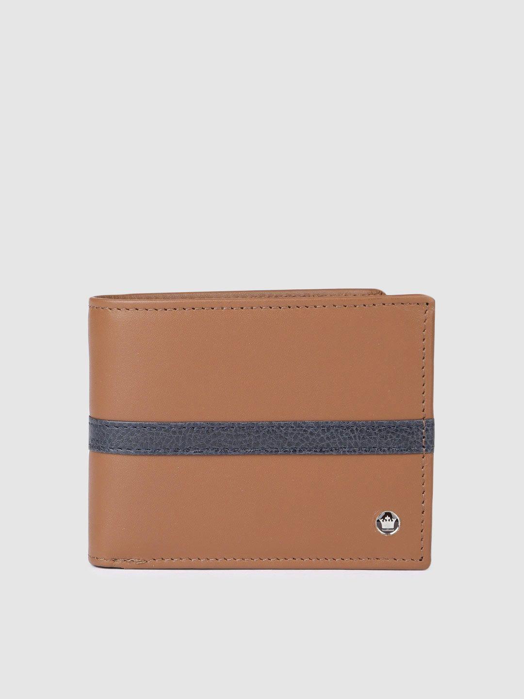 louis philippe sport men solid leather two fold wallet