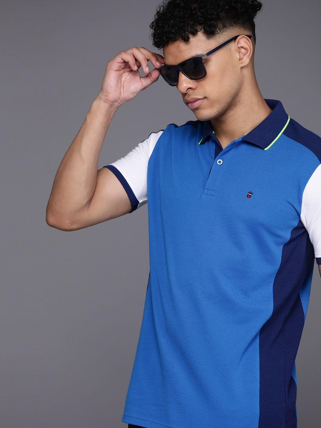 louis philippe sport men solid polo collar t-shirt