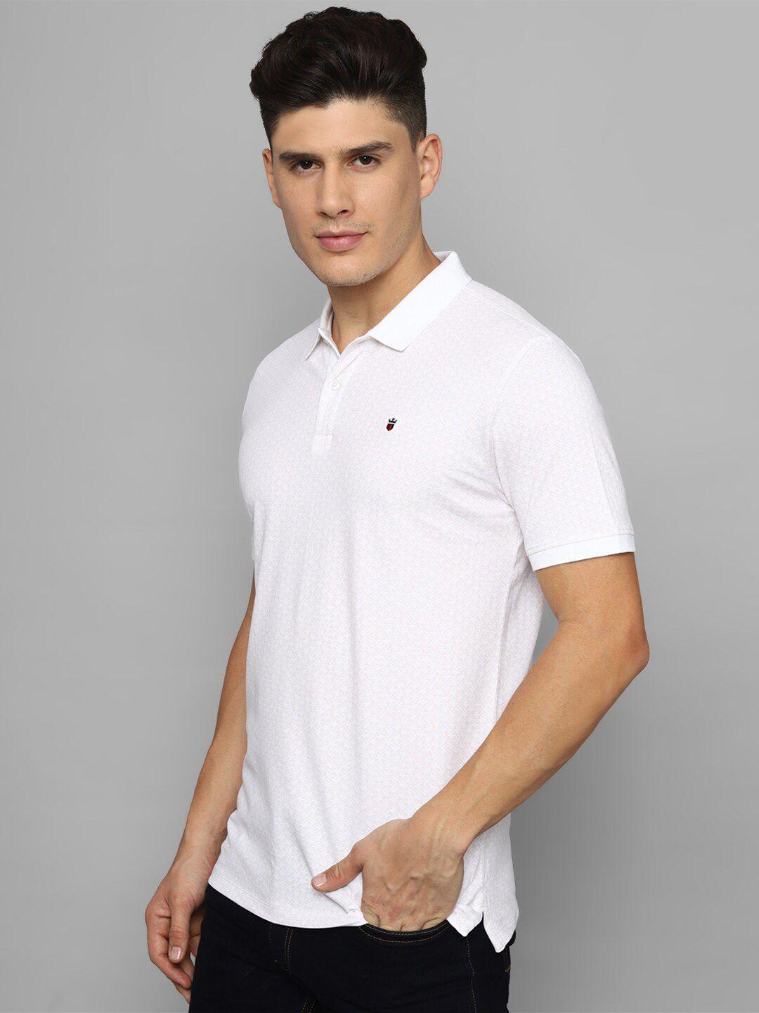 louis philippe sport micro and ditsy printed polo collar slim fit t-shirt