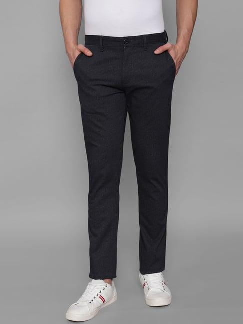 louis philippe sport mid black slim fit trousers