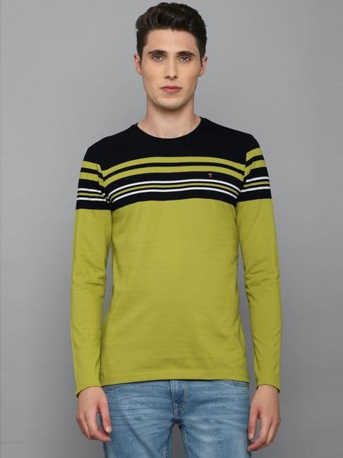 louis philippe sport multi cotton slim fit striped t-shirt