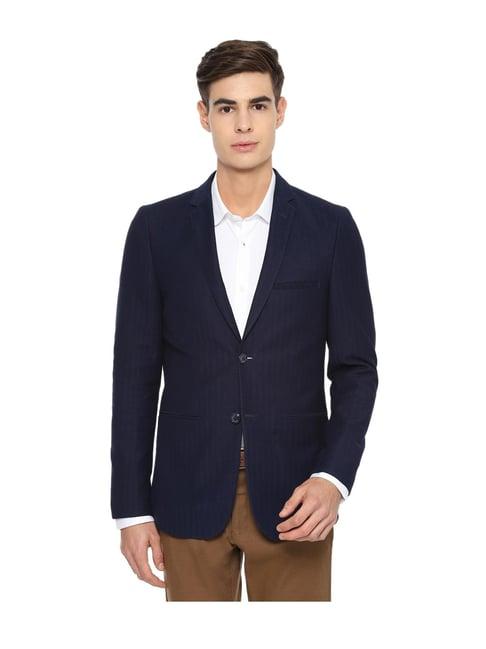 louis philippe sport navy self print blazer