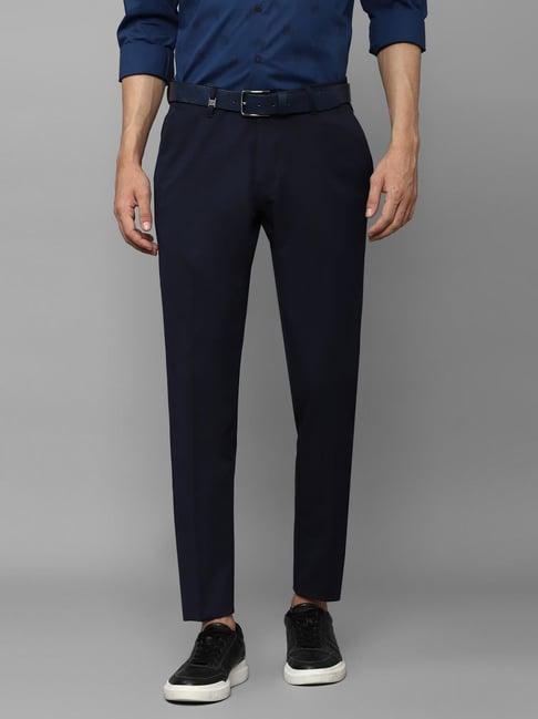 louis philippe sport navy slim fit trousers