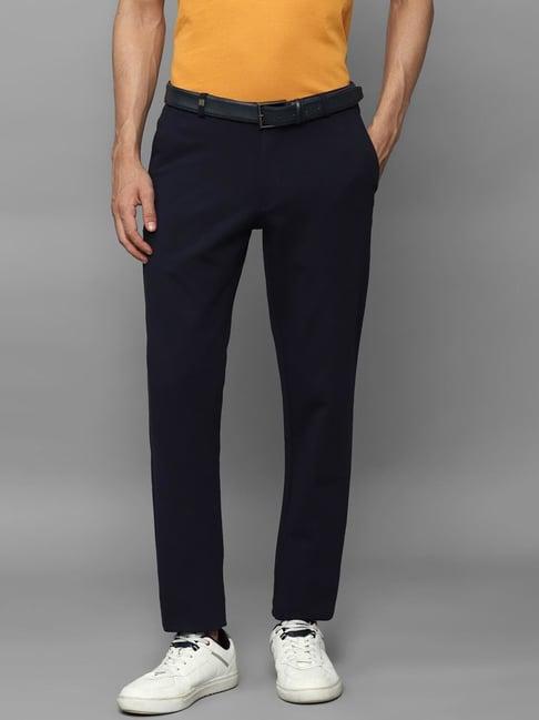 louis philippe sport navy slim fit trousers