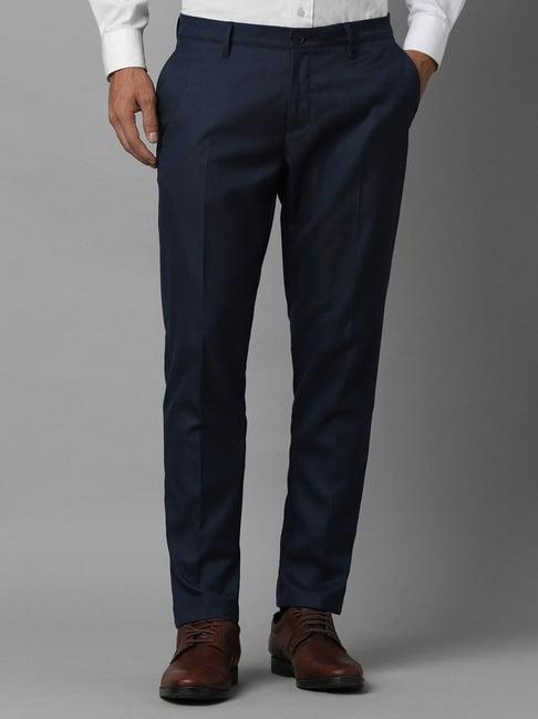 louis philippe sport navy slim fit trousers