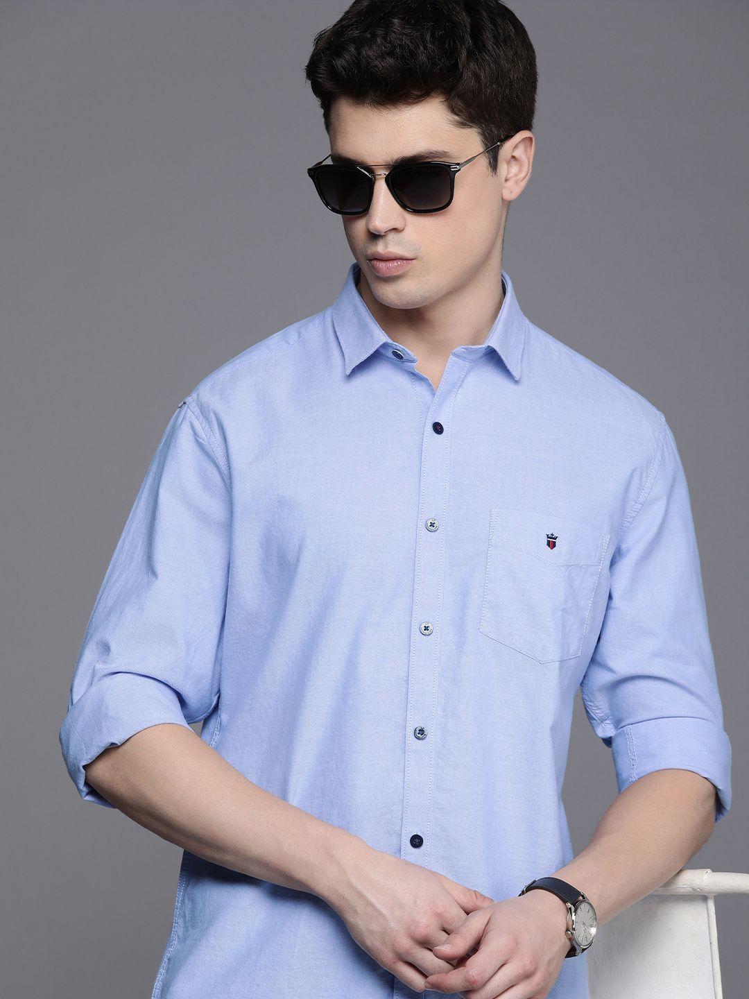 louis philippe sport pure cotton slim fit casual shirt