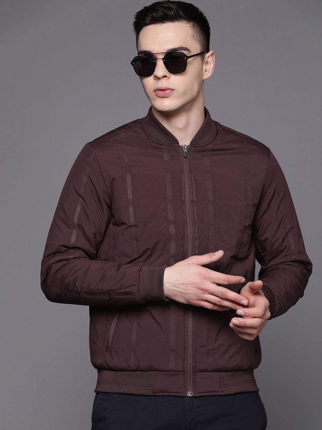 louis philippe sport self-design water-resistant bomber jacket