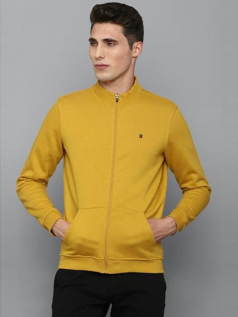 louis philippe sport yellow regular fit sweatshirt