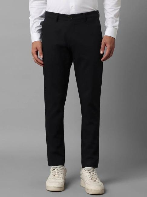 louis philippe sport z black slim fit trousers