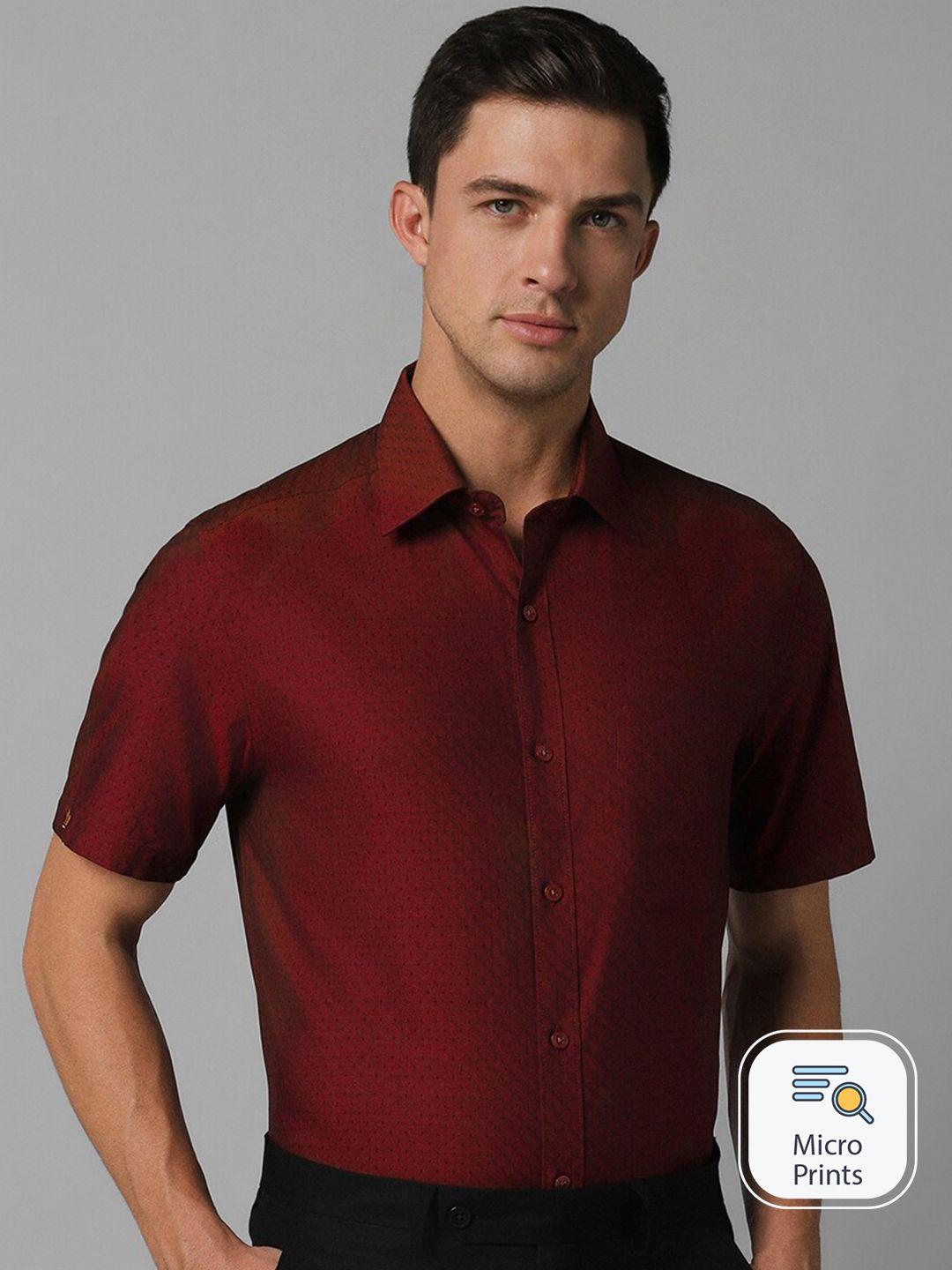 louis philippe spread collar cotton formal shirt