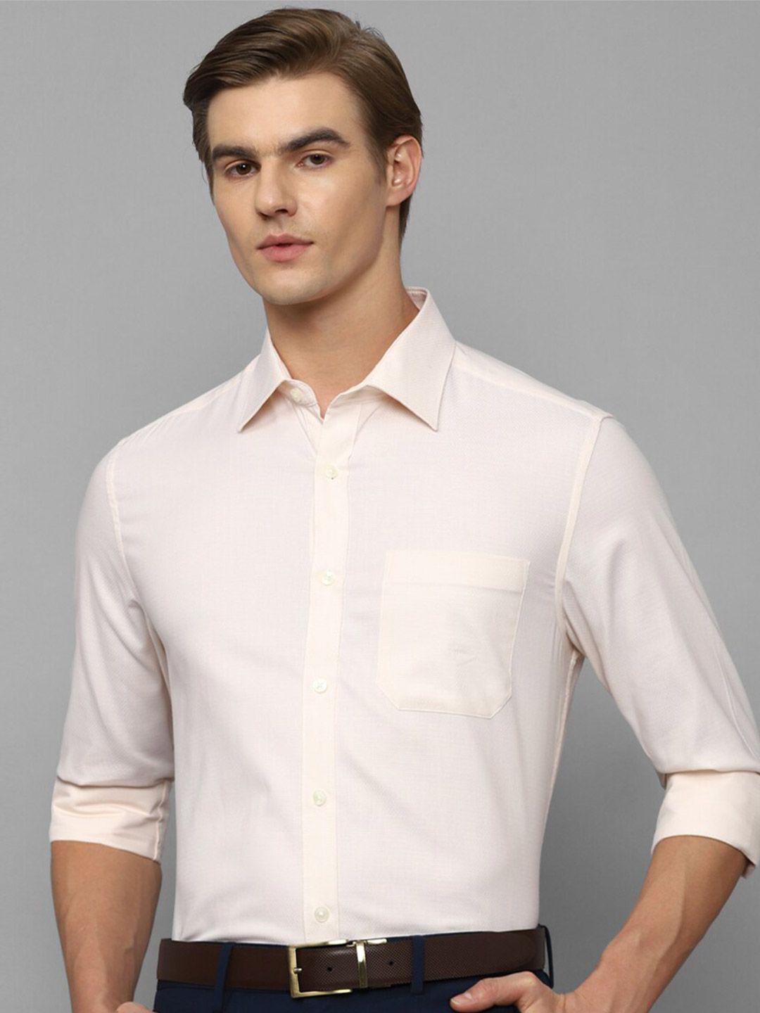 louis philippe spread collar pure cotton slim fit formal shirt