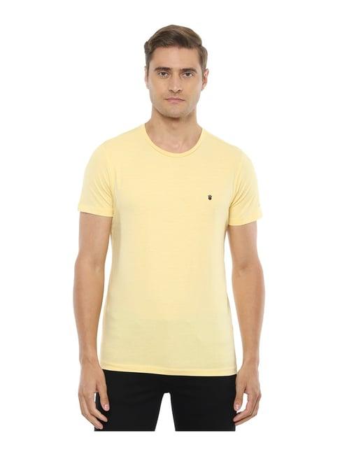 louis philippe yellow crew cotton t-shirt