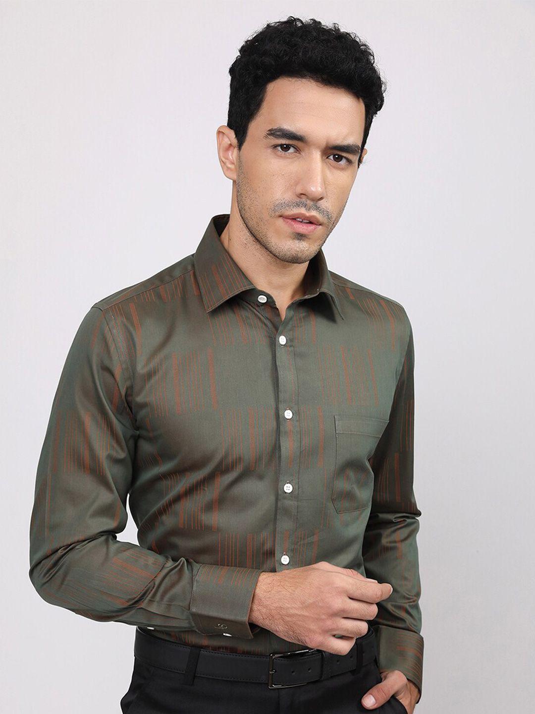 louis stitch comfort abstract printed cotton formal shirt