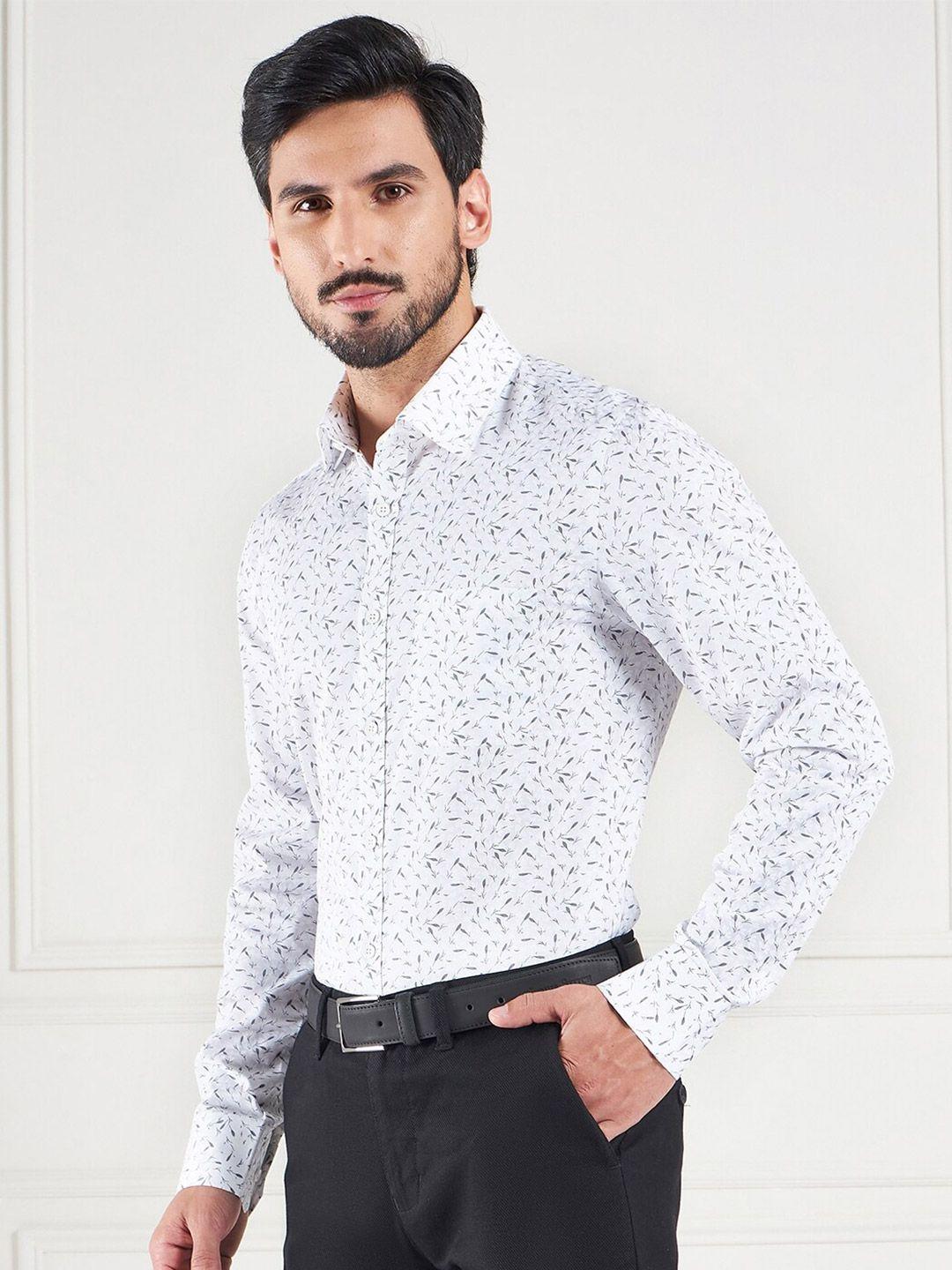 louis stitch comfort floral printed cotton formal shirt