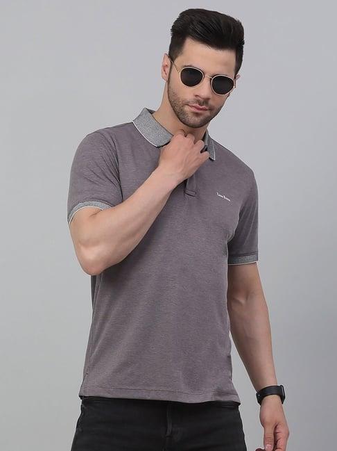 louis stitch grey regular fit polo t-shirt