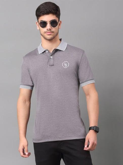 louis stitch grey regular fit polo t-shirt