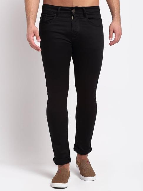 louis stitch jet black slim fit jeans