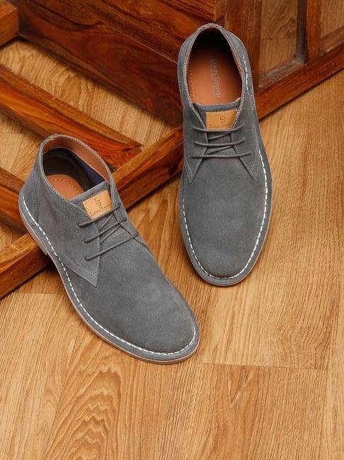 louis stitch men's ash grey chukka boots