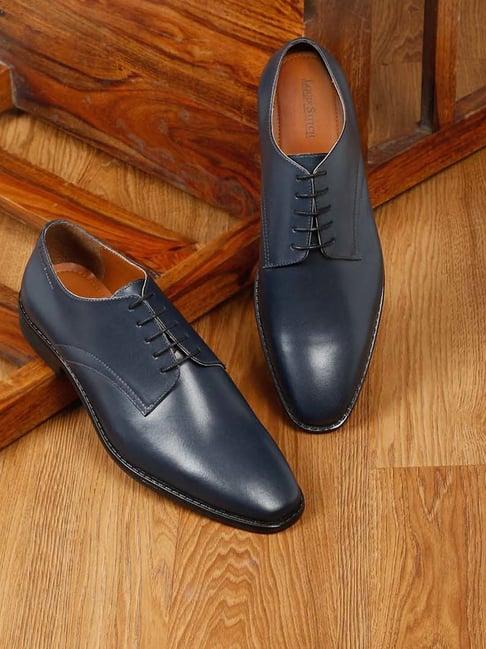 louis stitch men's blue derby shoes