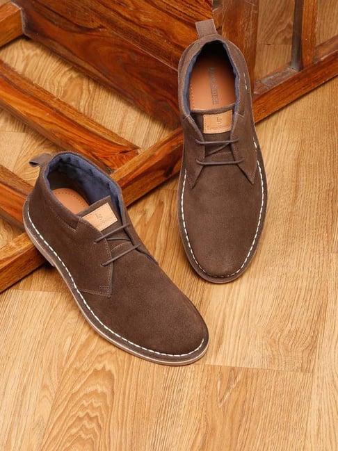 louis stitch men's brunette brown chukka boots