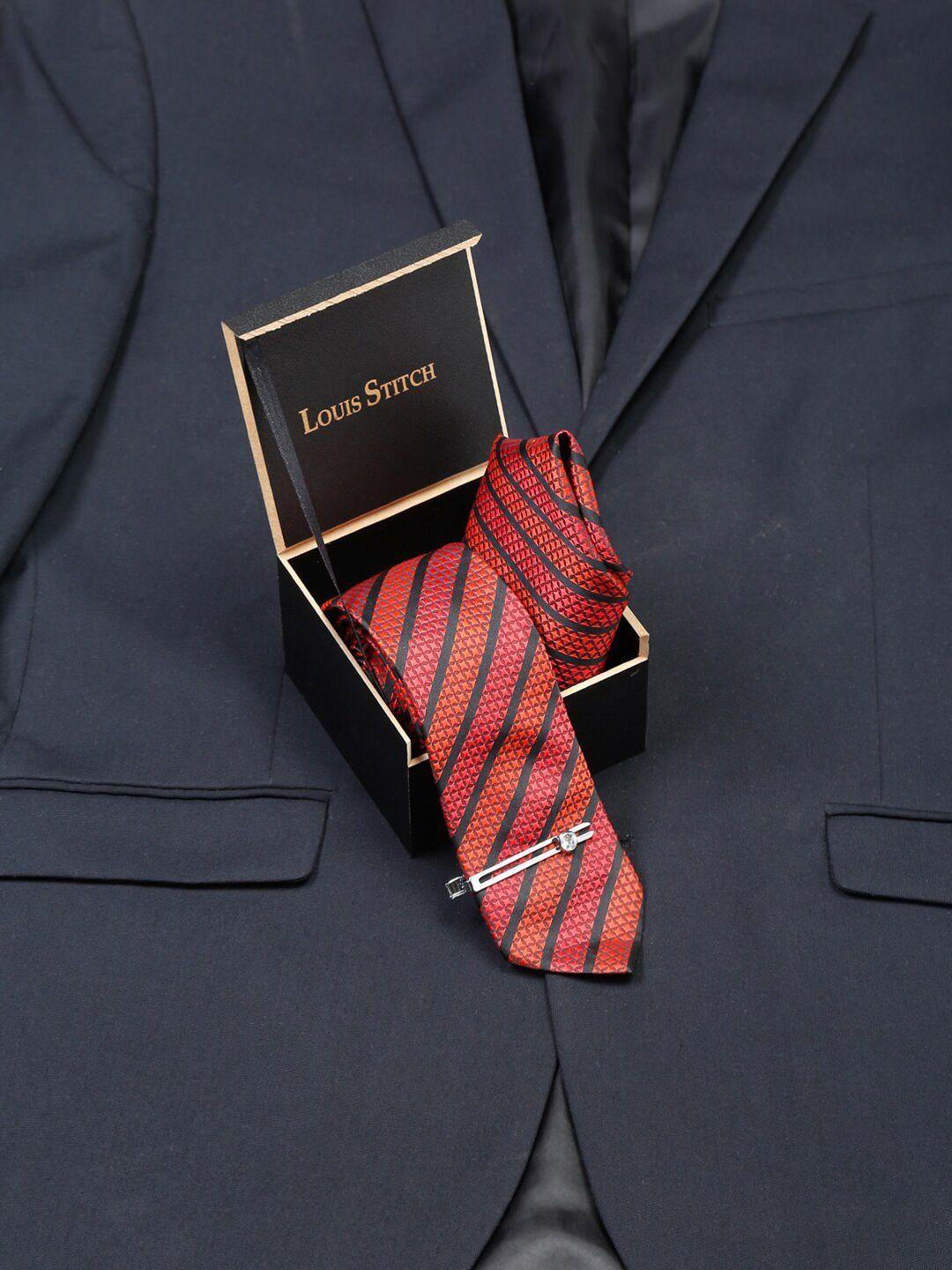 louis stitch men's italian silk necktie accessory gift set