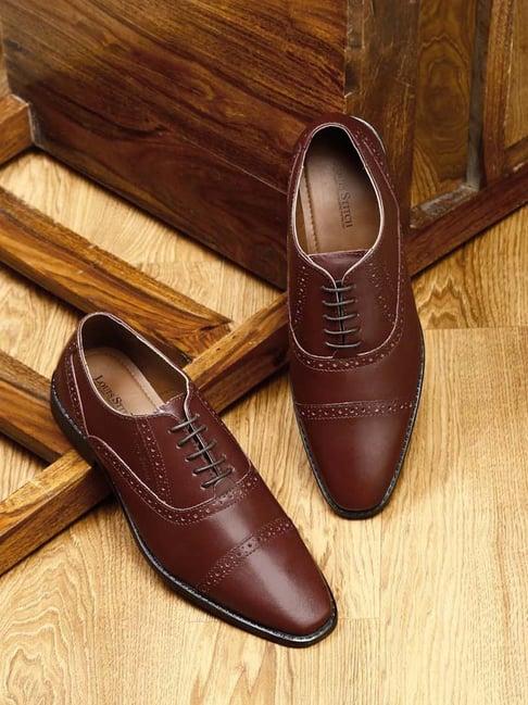 louis stitch men's rosewood brogue shoes