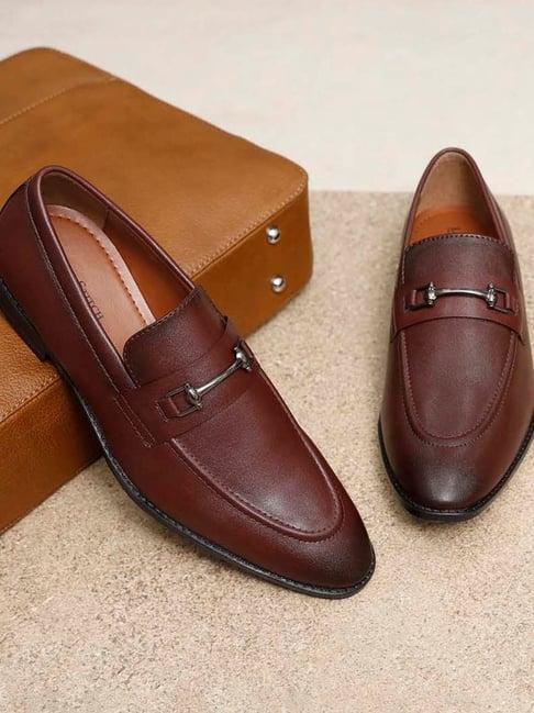 louis stitch men's rosewood formal loafers