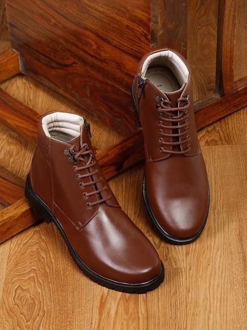 louis stitch men's russet tan derby boots