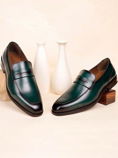 louis stitch men's seaweed green formal loafers