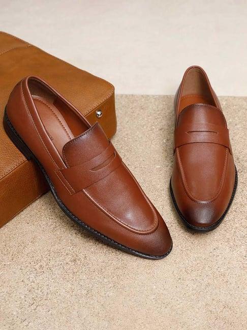 louis stitch men's tan formal loafers