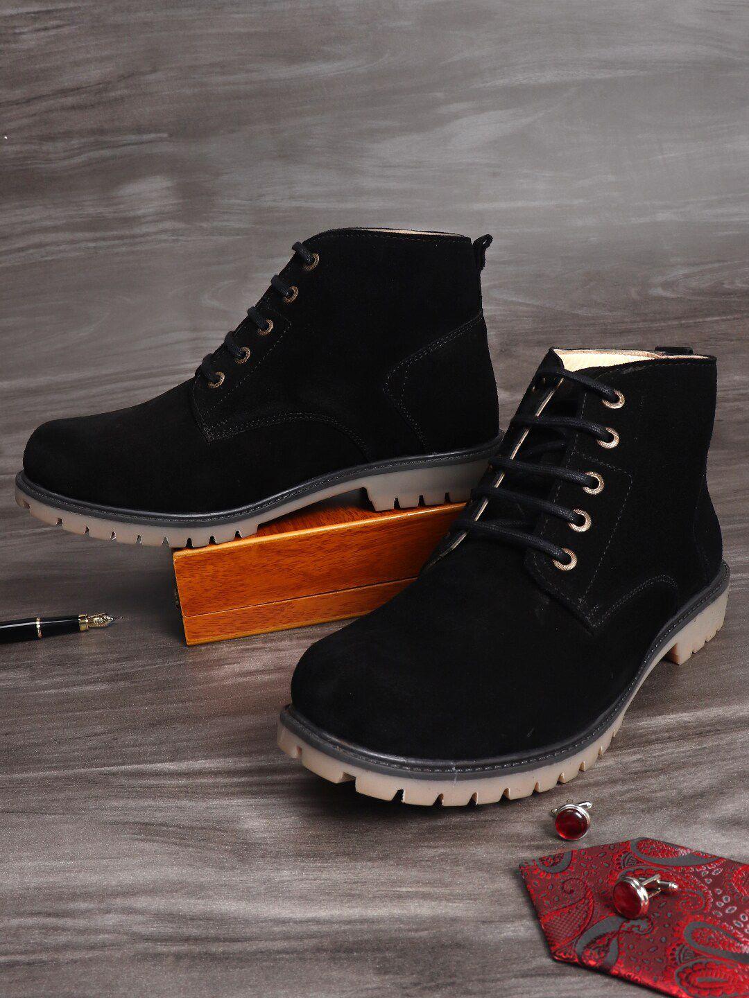 louis stitch men black solid regular boots