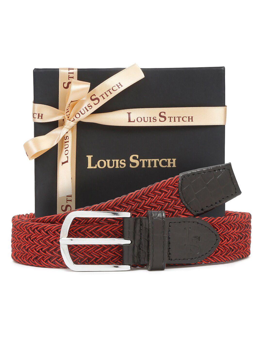 louis stitch men braided stretchable belt