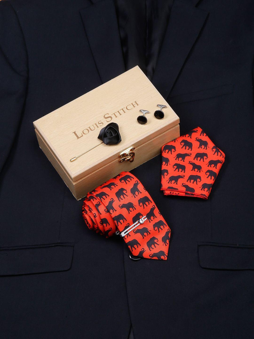louis stitch men italian silk formal accessory gift set