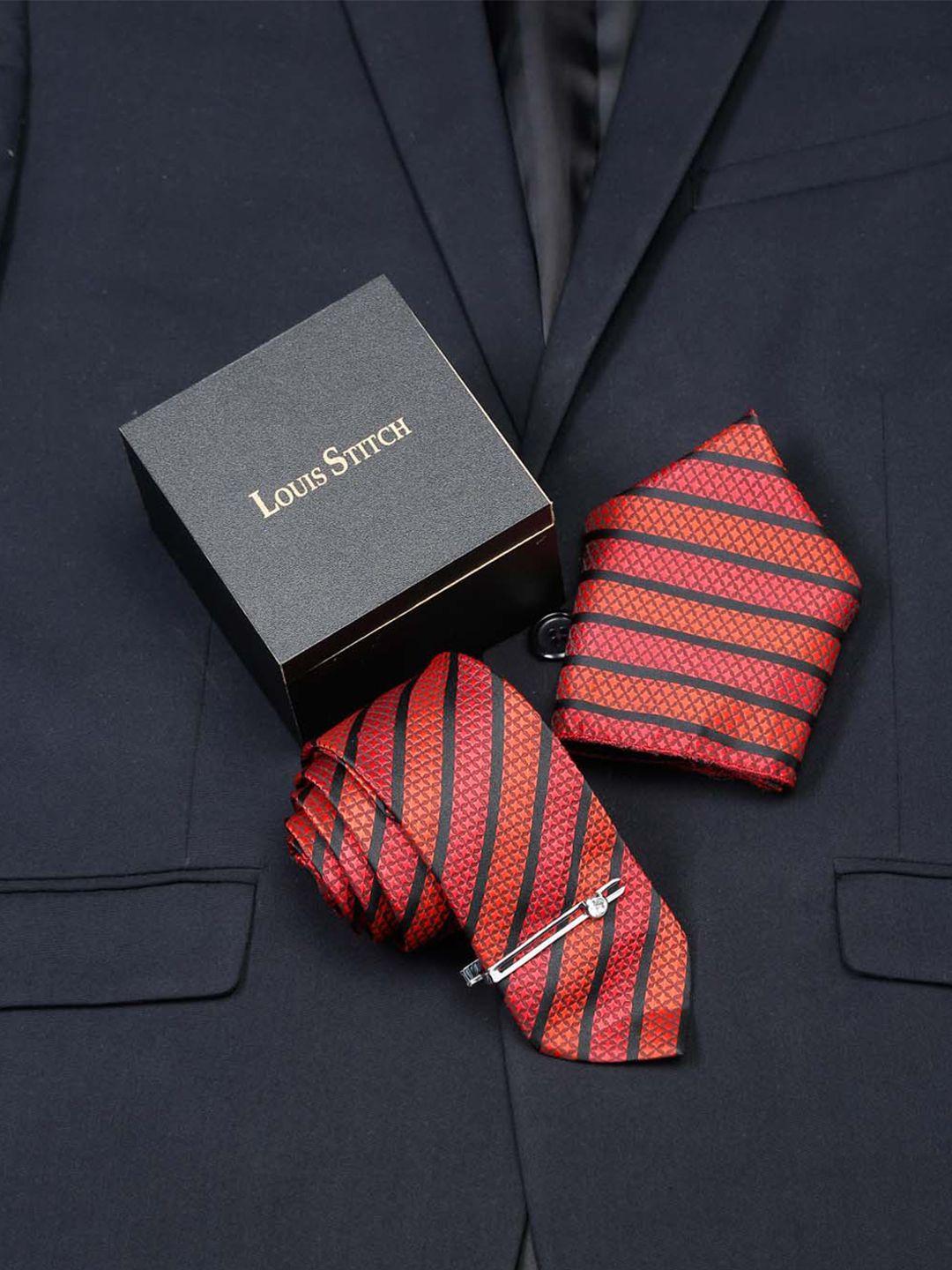 louis stitch men italian silk necktie accessory gift set