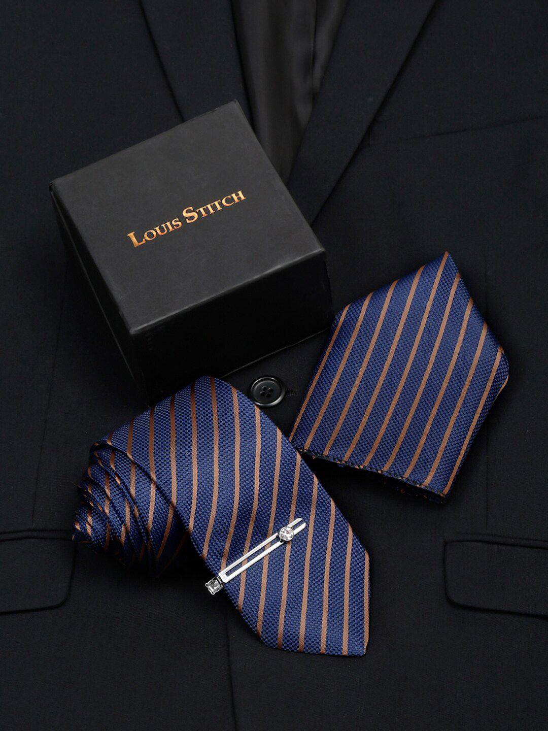 louis stitch men italian silk necktie set