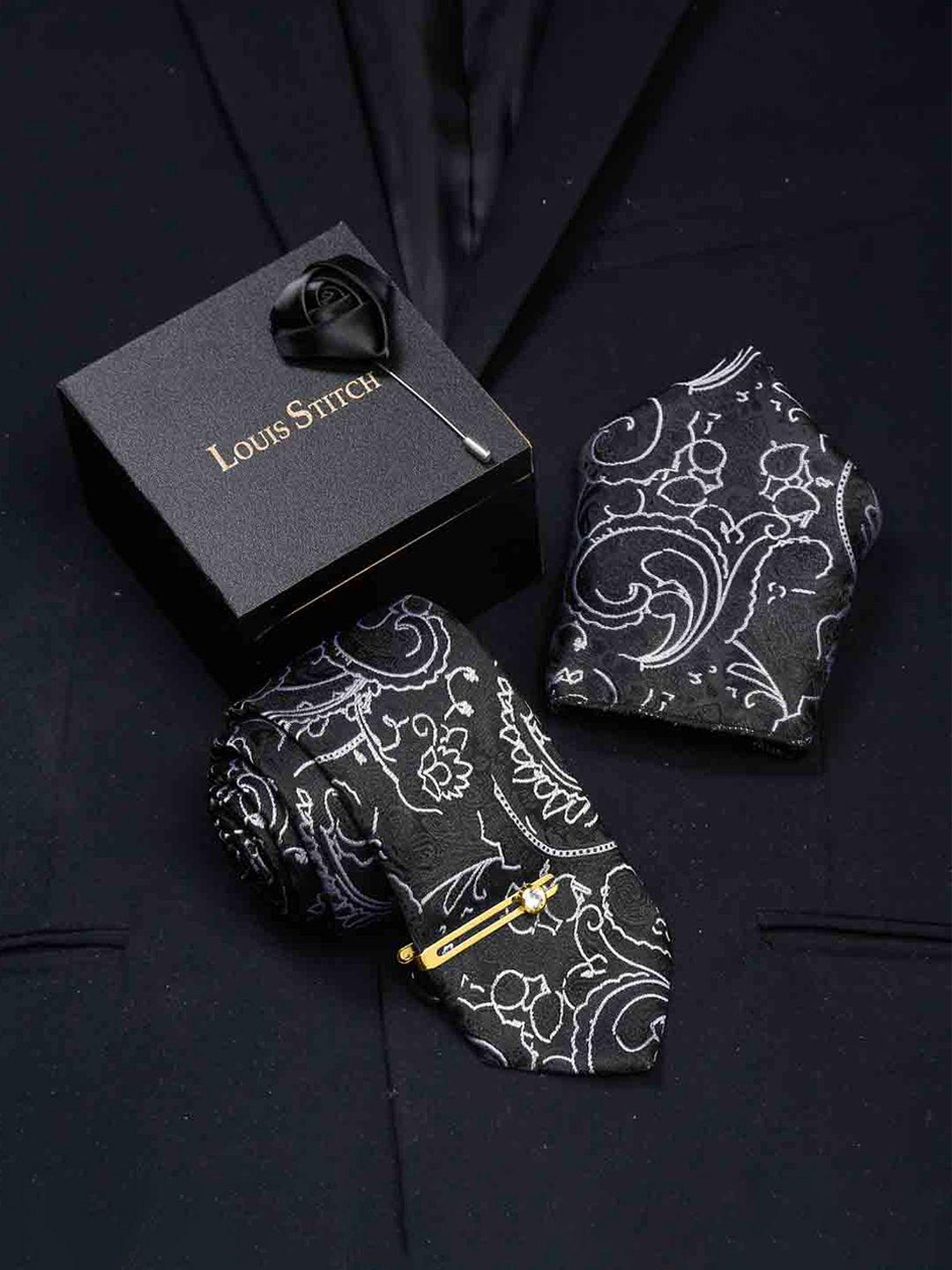 louis stitch men italian silk suit formal tie accessory gift set