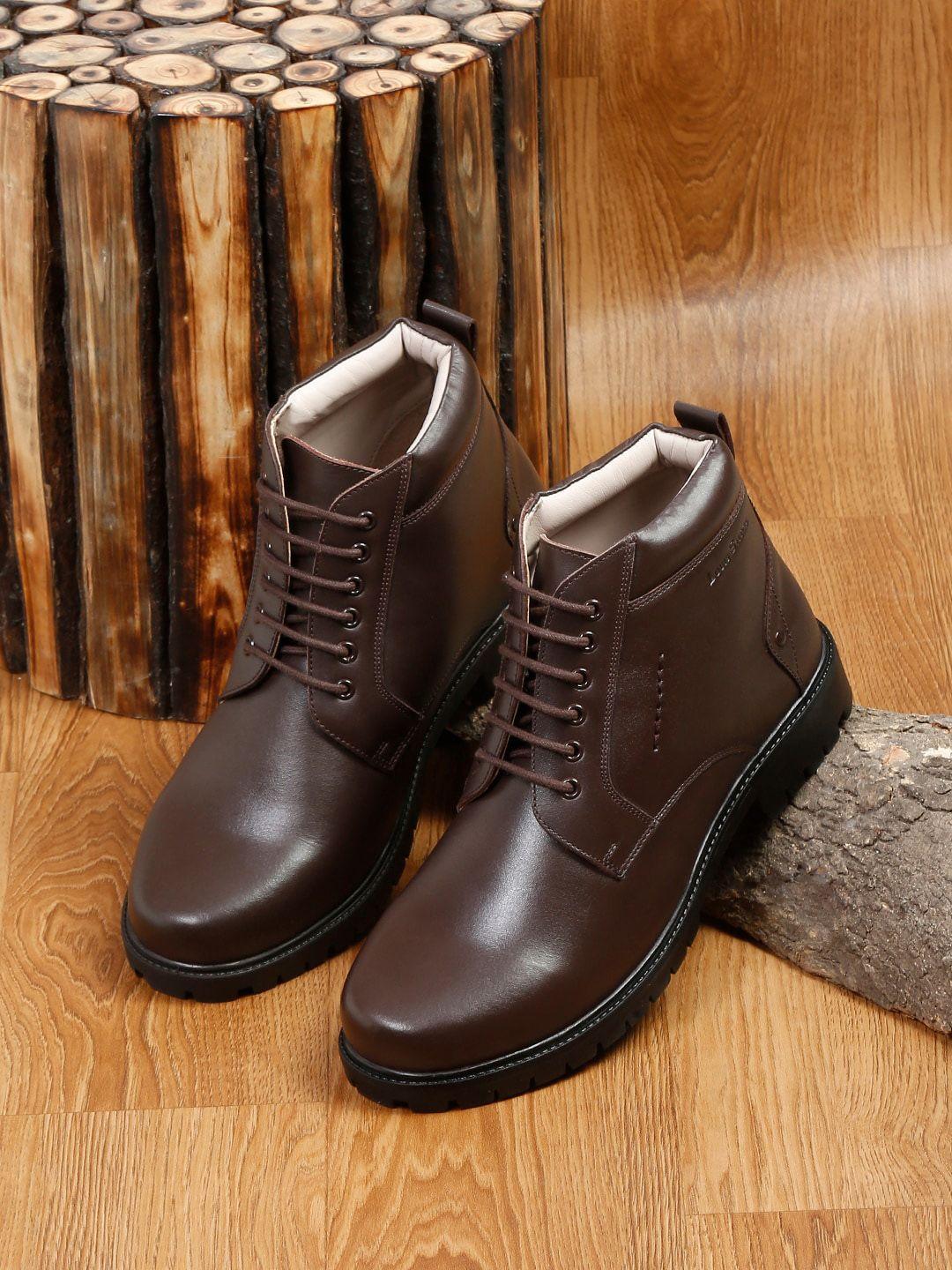 louis stitch men mid-top leather regular boots