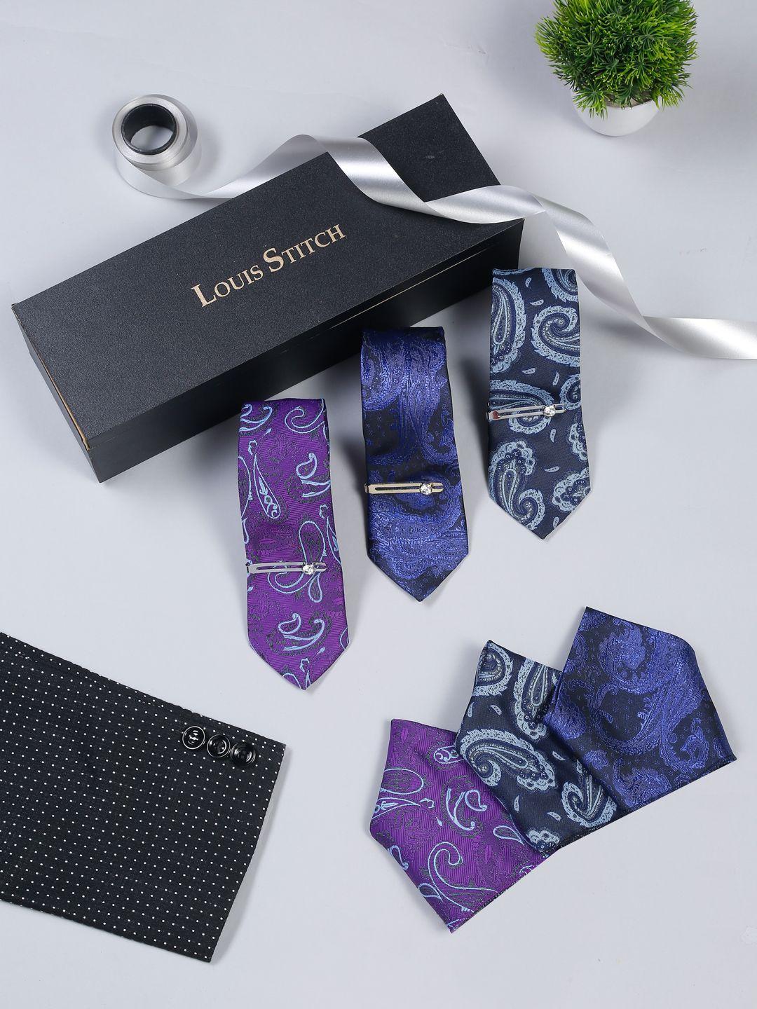 louis stitch men pack of 3  printed accessory gift set