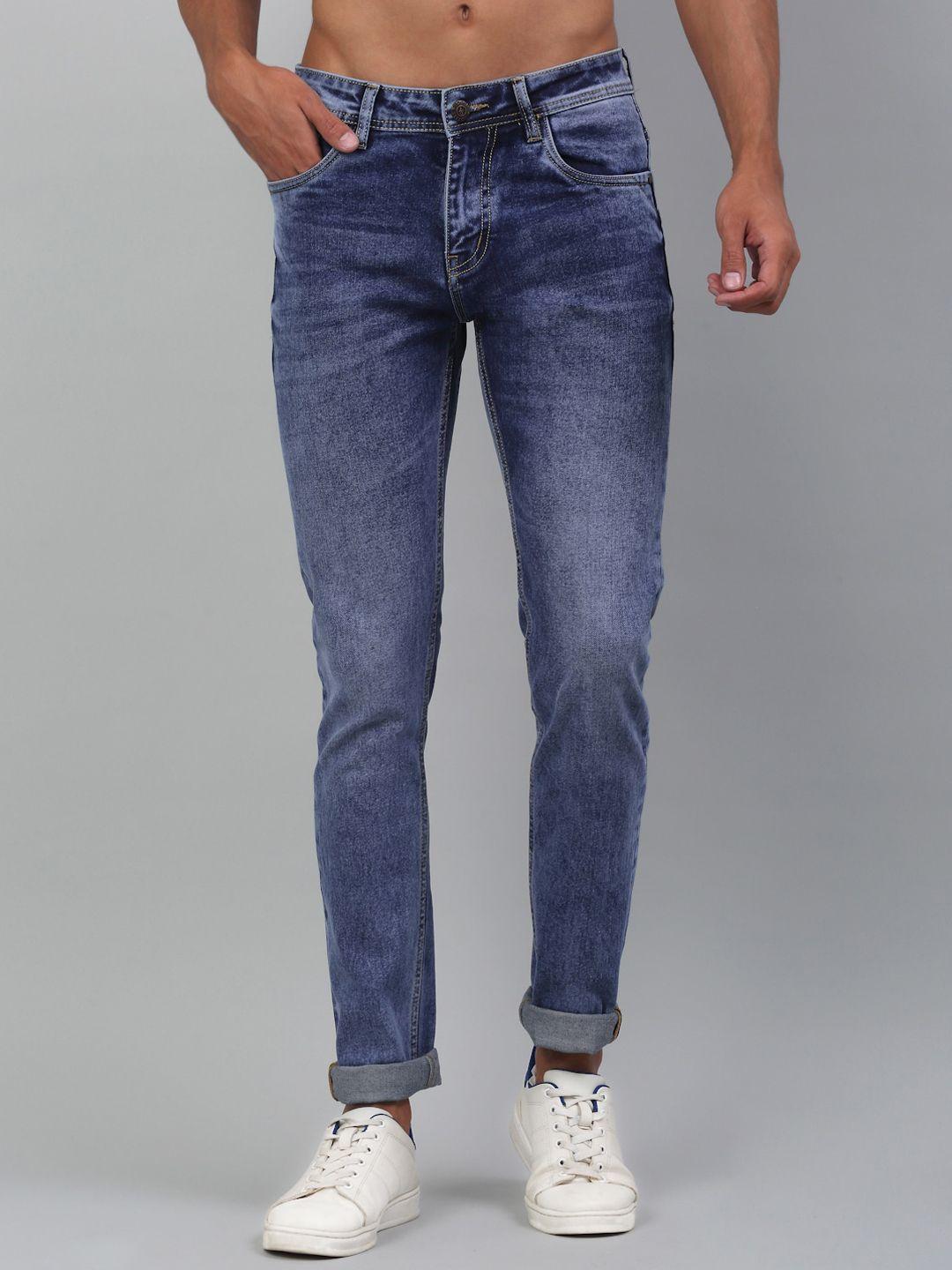 louis stitch men slim fit heavy fade cotton stretchable jeans