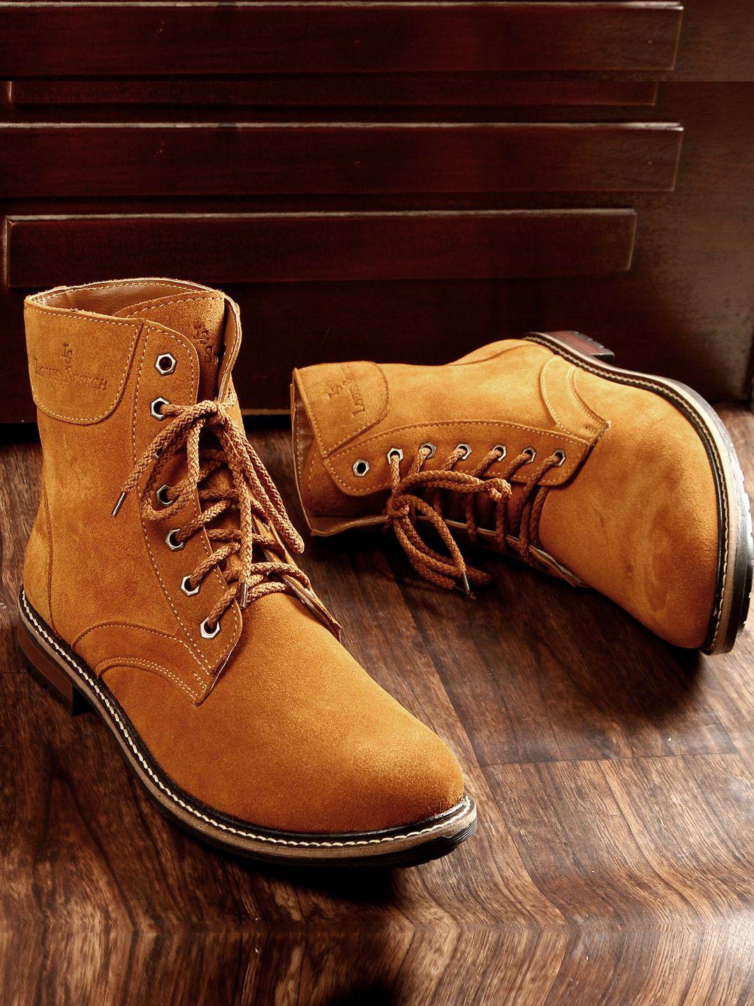 louis stitch men tan high ankle boots