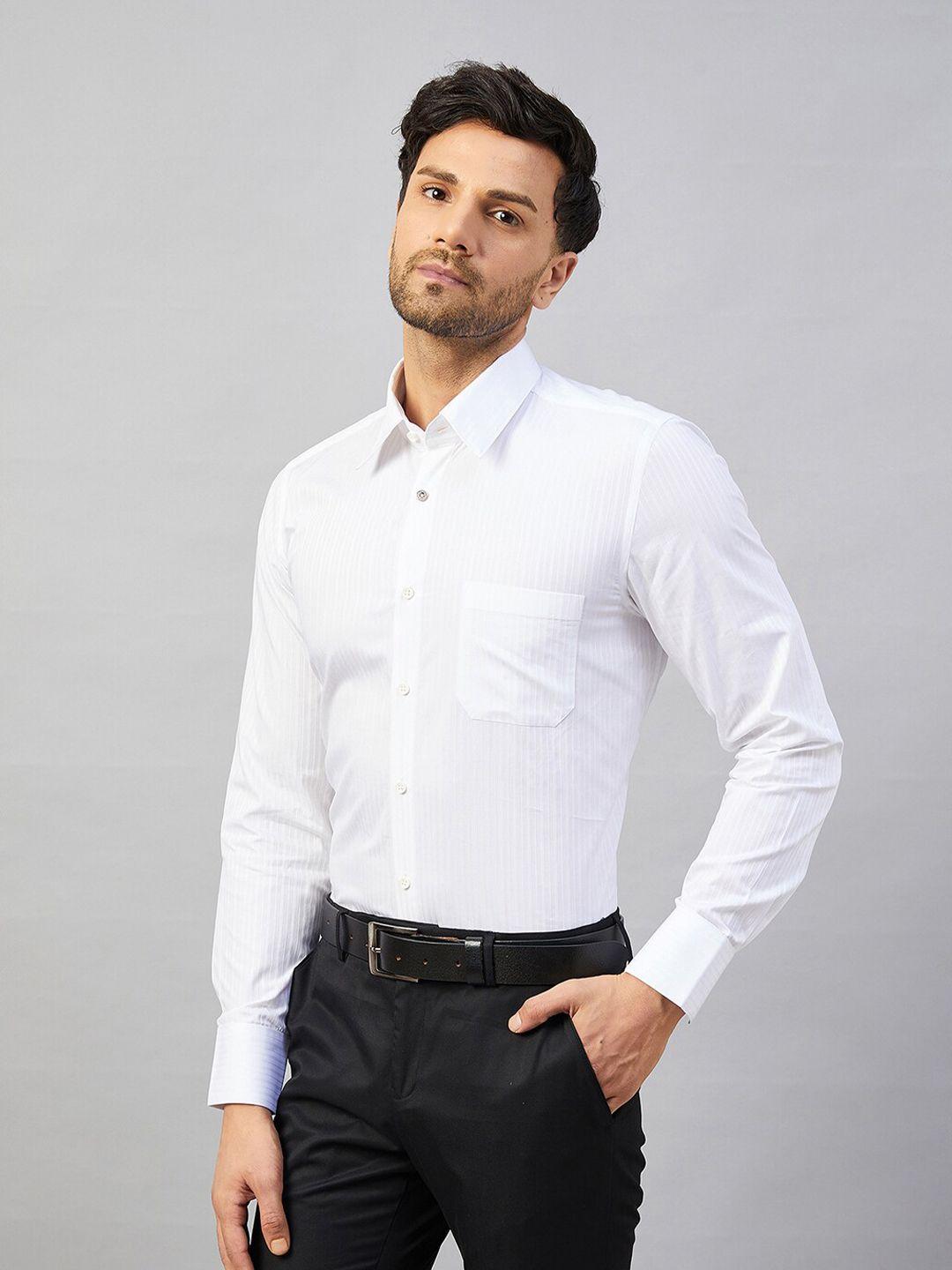 louis stitch men white comfort opaque formal shirt