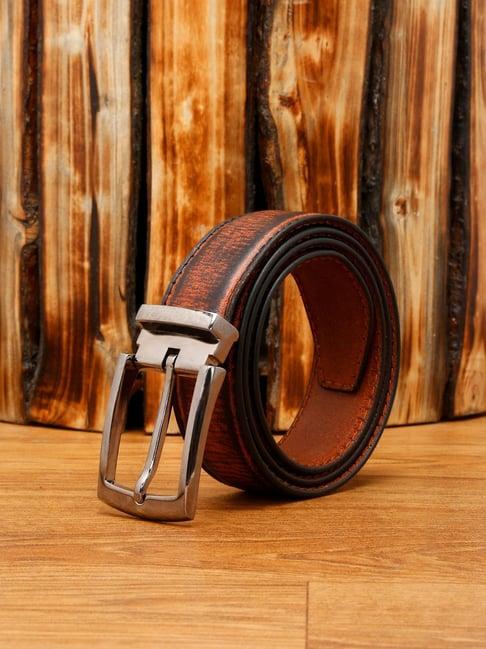 louis stitch tan leather casual belt for men