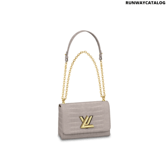 louis vuitton twist mm bag in matte brown