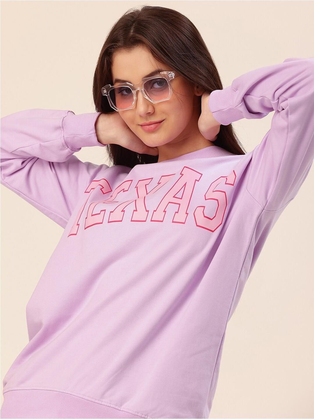 lounge dreams typography printed pure cotton pullover sweatshirt