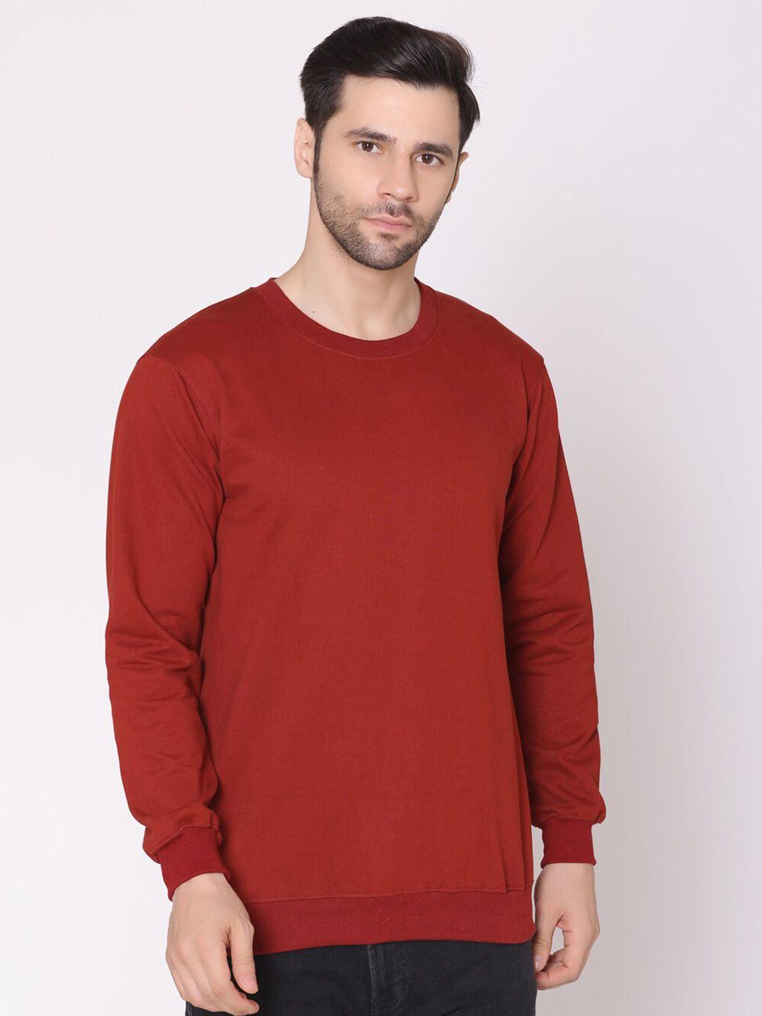 lounge dreams men maroon cotton sweatshirt