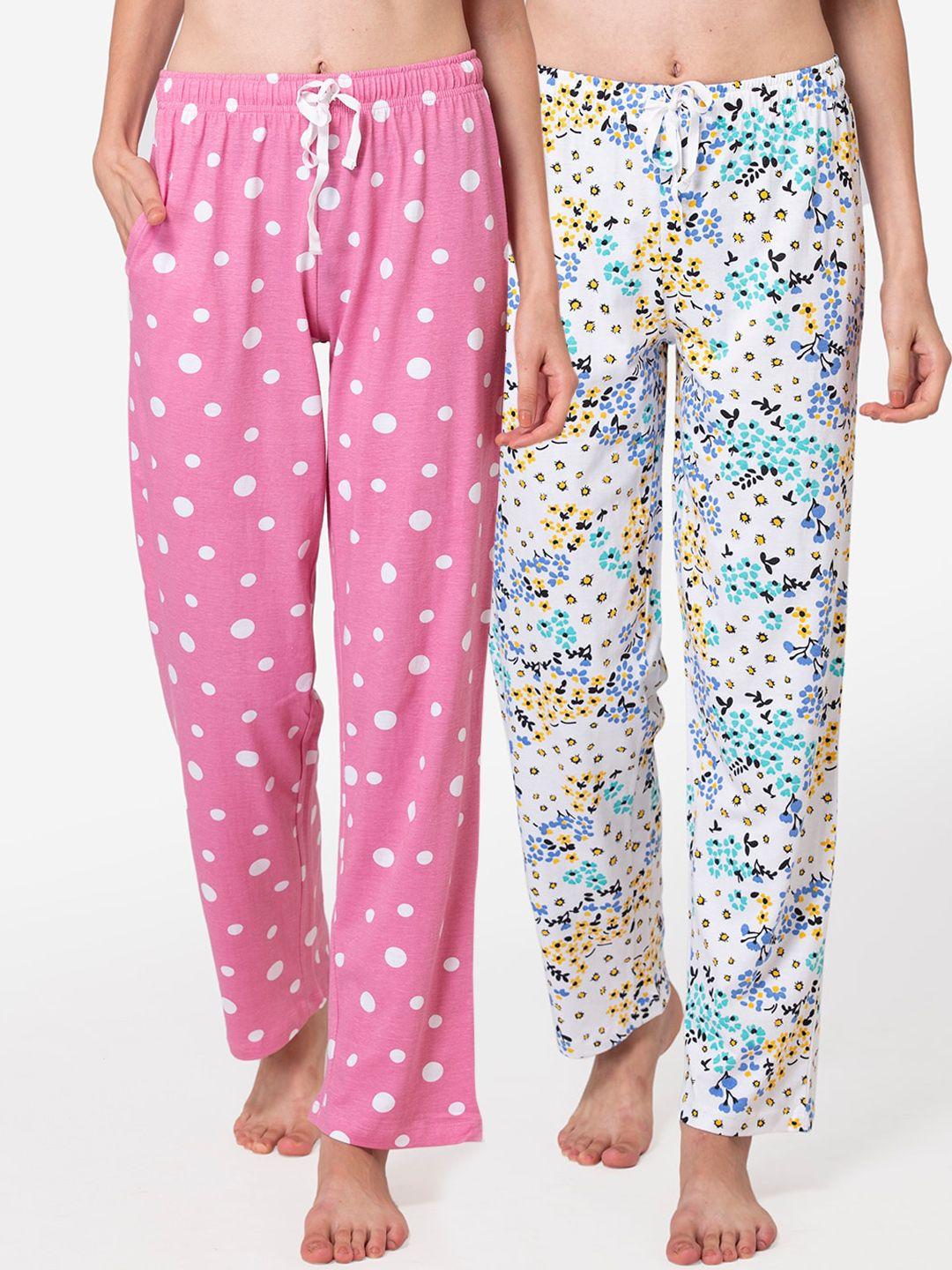 lounge dreams multi pack of 2 cotton printed lounge pants