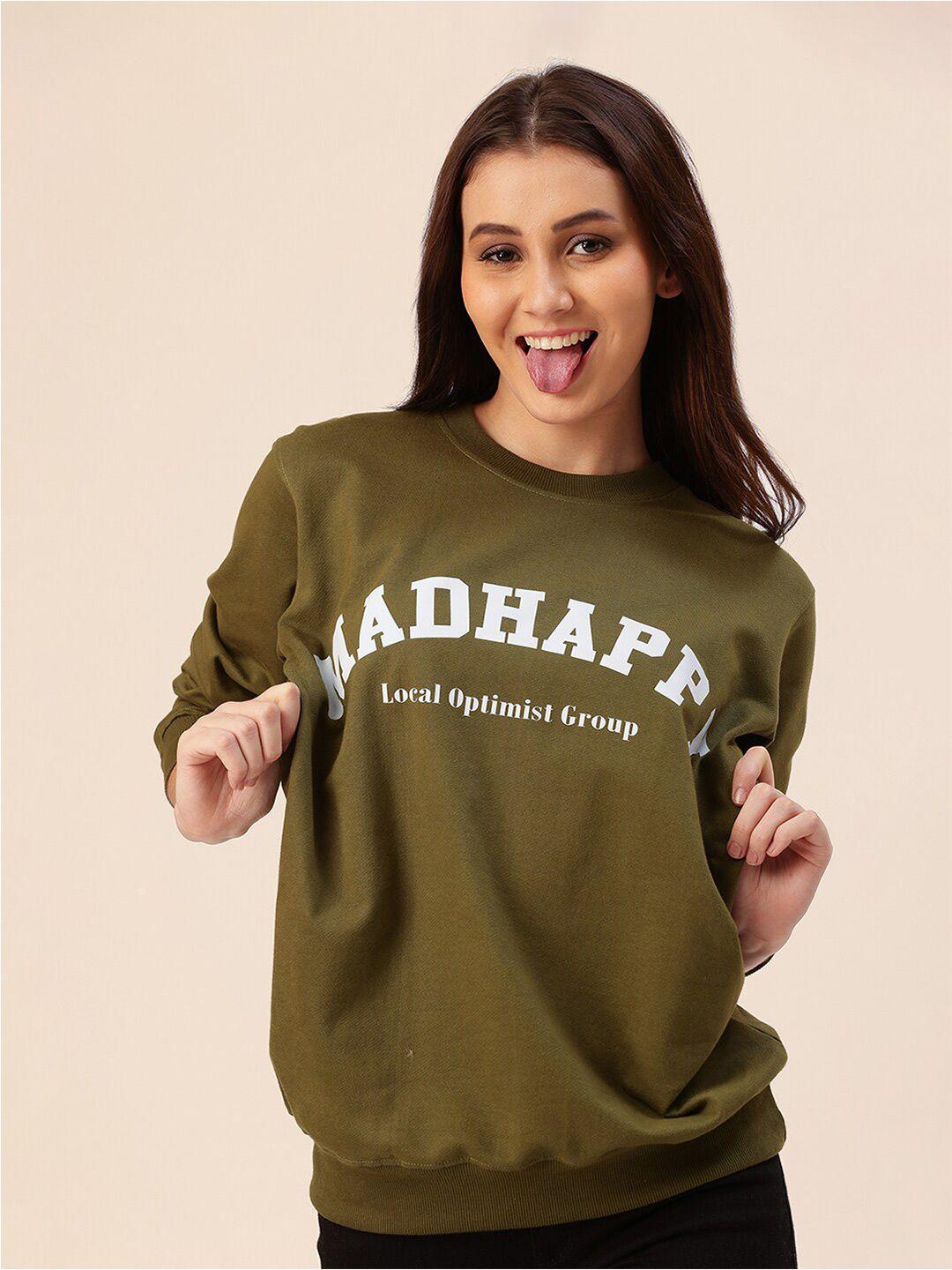 lounge dreams typography printed cotton pullover sweatshirt