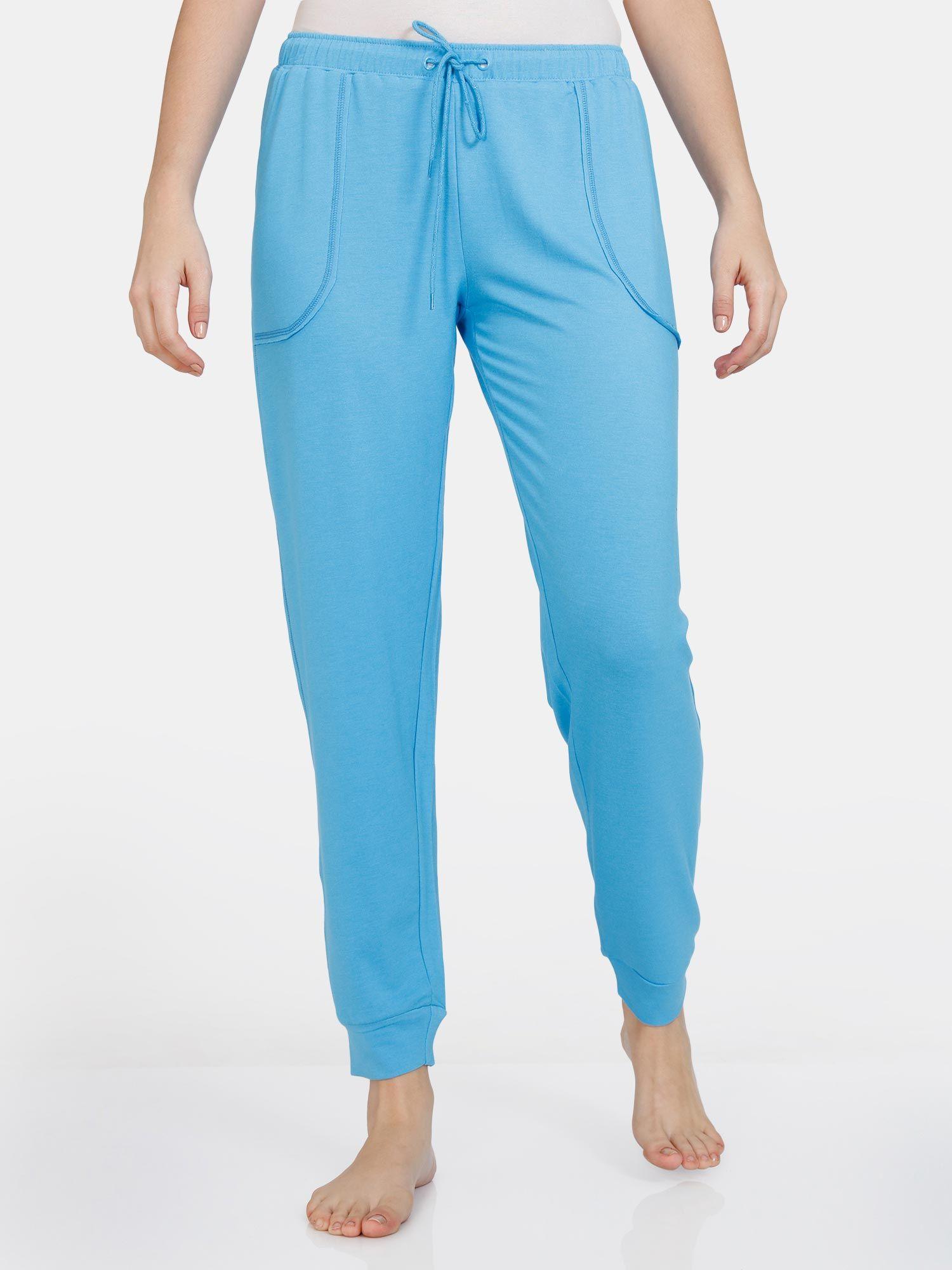 lounge knit poly lounge pants - bonnie blue